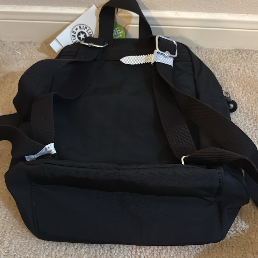 NWT Kipling Ferris black tonal small backpack - Picture 4 of 7